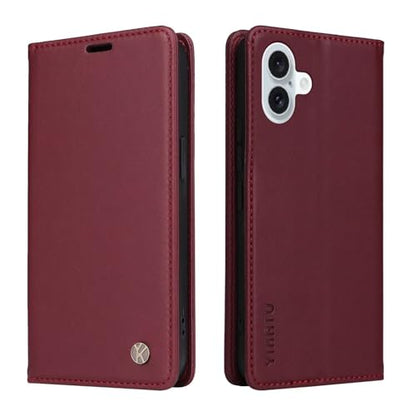 Caseurban Compatible with iPhone 16 Plus Wallet Case PU Leather Flip Folio Case with Card Holder Magnetic Closure Shockproof Protective Phone Cover Black - color: Black, size: iPhone 16 Plus