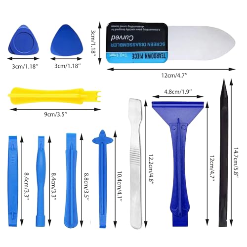 Spudger Pry Tool Kit 14 Piece Opening Tool, Plastic & Metal Spudger Tool Kit, Ultra-Thin Prying & Open Tool for Phone, Laptop, Pad, Cell Phone, Tablet, Computer, Electronics Repair