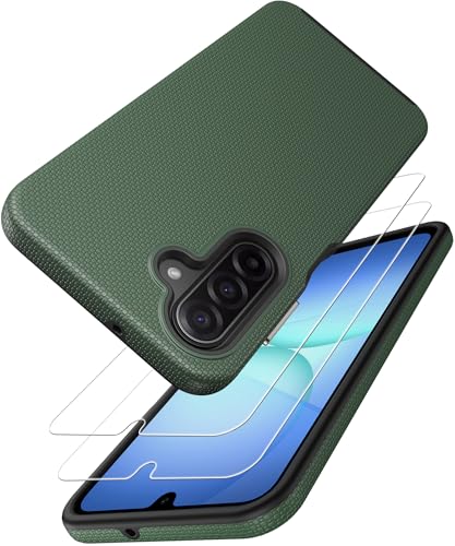 SSLOTSCASE for Samsung Galaxy A17 Phone Case with Screen Protector, Green | Military Grade Drop Protection, Slim Lightweight Full-Body Rugged Protective Phone Case Cover for Samsung Galaxy A17 6.7'' - color: Green, size: A17