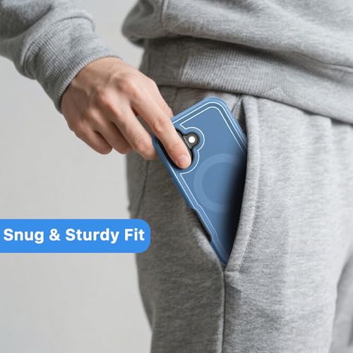 M MYBAT PRO for iPhone 17 Case,[Compatible with magsafe],Rugged Case Blue - color: Blue, size: iPhone 17（No Belt Clip）