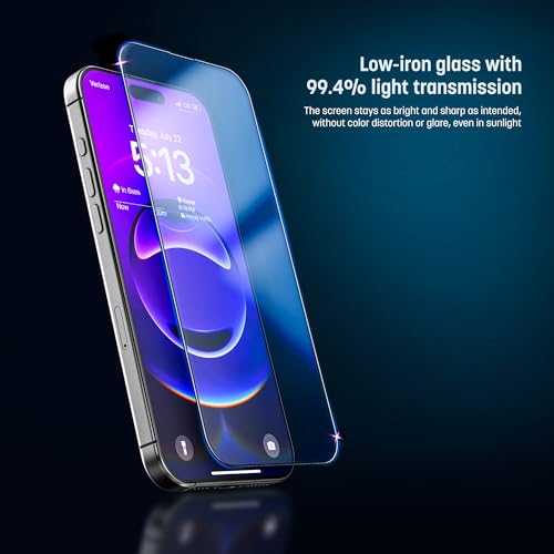 magglass for iPhone 17 Screen Protector with Blue-Light Blocking, (6.3") Scratchproof Tempered Glass (Easy Applicator Included)