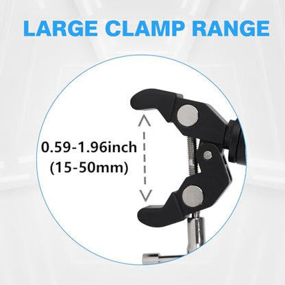 Phone Holder with Clamp for Golf Cart, All Metal Universal Phone Holder Handlebar Mount Clamp for Golf, Stroller, Bicycle, Bike, Wheelchair