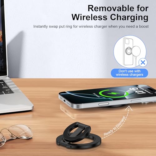 Magnetic Phone Grip Holder for Samsung S26 Ultra S25 FE S24 A26 A36 A17 A26 - color: Dual-Sided Magnetic-Black
