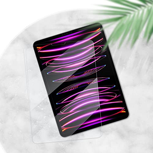 SPARIN 2 Pack Screen Protector Compatible with iPad Pro 12.9 inch | 2022/2021/2020/2018 Released (6th/5th/4th/3rd) without Home Button, Tempered Glass Screen Protector Work with Face ID - size: iPad Pro 12.9''(6th/5th/4th/3rd)