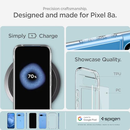 Spigen Ultra Hybrid for Pixel 8a Case, Crystal Clear - color: Clear, size: Pixel 8a