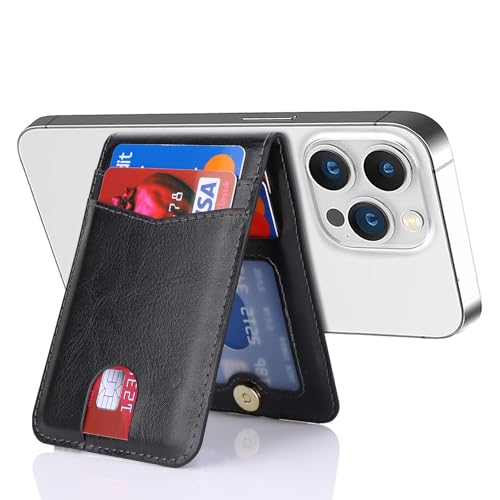 Cavor Compatible with Magsafe Wallet, Magnetic Wallet for iPhone, Black - color: C-Black