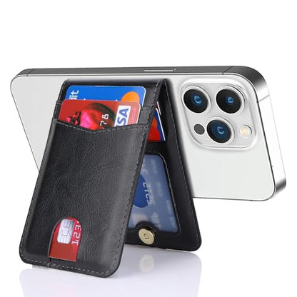 Cavor Compatible with Magsafe Wallet, Magnetic Wallet for iPhone, Black - color: C-Black