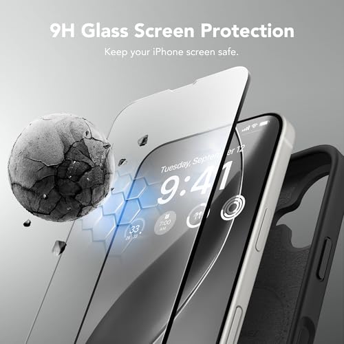 GONEZ Magnetic for iPhone 16 Case, Silicone Cover Black - color: Black, size: Iphone 16