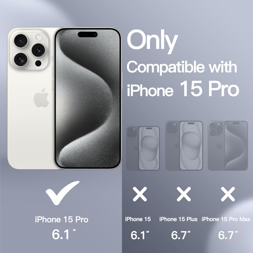 JETech Silicone Case for iPhone 15 Pro, White | Silky Soft Touch, Shockproof Protection, Scratch Resistant, Microfiber Lining - color: White, size: iPhone 15 Pro