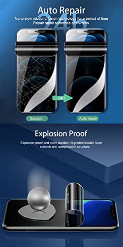 2pcs Flexible Privacy Hydrogel Film for iPhone 16 Pro 5G 6.3" 2024 Anti-Spy Anti-Peeping TPU Screen Protector Touch Sensitive Explosion-Proof Not Tempered Glass
