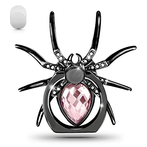 Allengel Spider Phone Ring Holder Stand, Animal Bling Finger Ring Grip, Diamond Phone Ring Kickstand for Smartphone - Pink - color: Pink