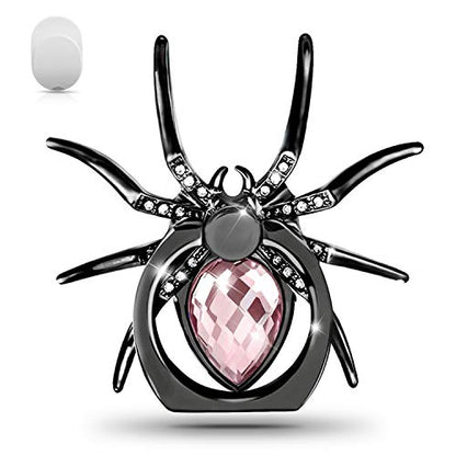 Allengel Spider Phone Ring Holder Stand, Animal Bling Finger Ring Grip, Diamond Phone Ring Kickstand for Smartphone - Pink - color: Pink