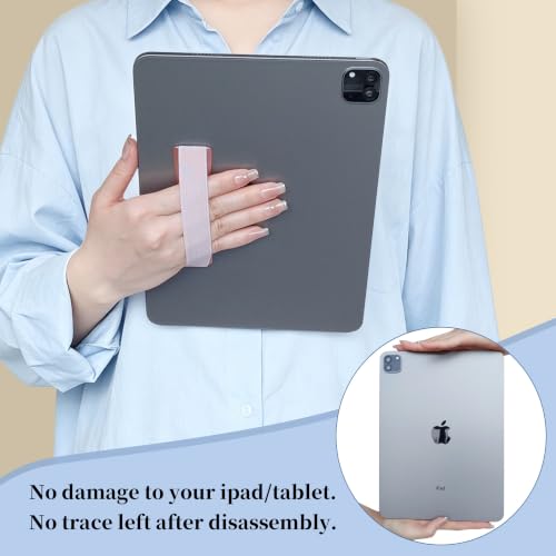 Hand Holder Strap for iPad, Tablet & Large Phone, Handle Grip（Pink Gold） - size: 1 Pack-Pink Gold