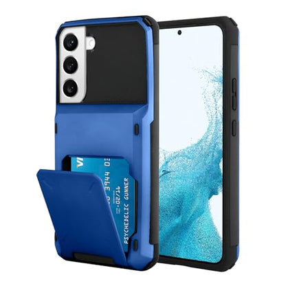 Wallet Case for Samsung Galaxy S22 Plus Case with 4 Card Holder Blue - color: Blue, size: Samsung Galaxy S22 Plus