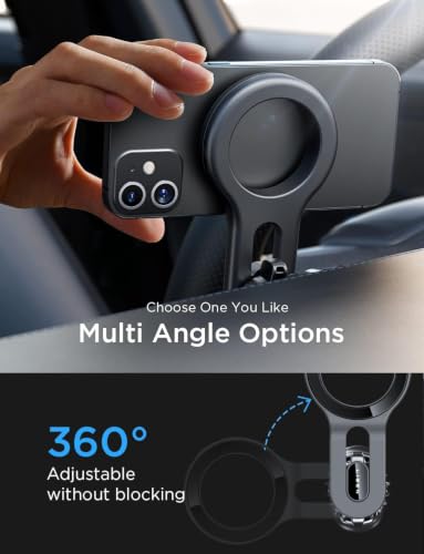 LISEN for Magsafe Car Mount, Strong Magnets Magnetic Phone Holders for Your Car, 360 Degree Adjustable Air Vent Hands Free Car Phone Holder Fit for iPhone 17-12 & All Smartphones, Blue - color: Blue