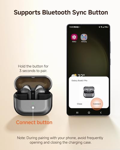 Wireless Charging Case Compatible with Samsung Galaxy Buds 3 Pro