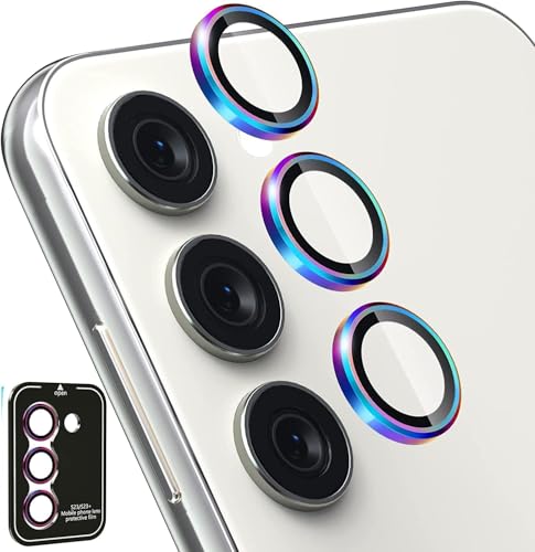 for Galaxy S24 FE Camera Lens Protector, Anti-Scratch HD Clarity 9H Tempered Glass with Aluminum Edging, Individual Lens Screen Protective Ring for Galaxy S24 FE 2024, 2 Set,Color