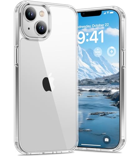 Vakoo Case for iPhone 14 | Clear Anti-Yellowing, Hard Back, Military-Grade Drop Protection, Supports Wireless Charging - Transparent - color: Transparent, size: iPhone 14
