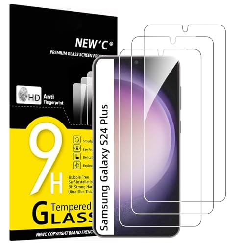 NEW'C for Samsung Galaxy S24+ (S24 Plus) 5G Screen Protector Tempered Glass - size: S24+ 6.7 inches