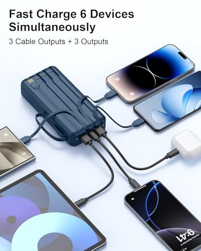 Portable Charger 27000mAh 30W Fast Charging Power Bank - color: Dark Blue, size: 27000Mah