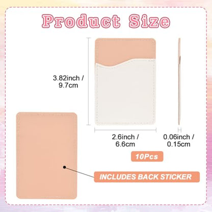 10Pcs Sublimation Cell Phone Wallet Blanks Phone Case Card Sleeve - color: Peachpuff