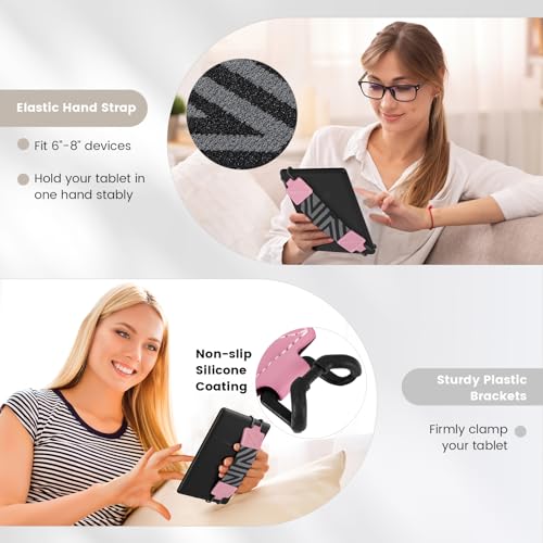 MoKo Security Hand-Strap for 6-8" Kindle eReaders Fire Tablets, Pink - color: 2-pink, style: Patterned Strap