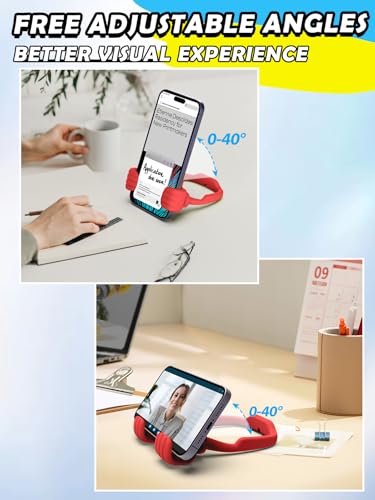 Gifts for Teens Christmas Stocking Stuffers for Adults Girls Phone Holder - color: Red
