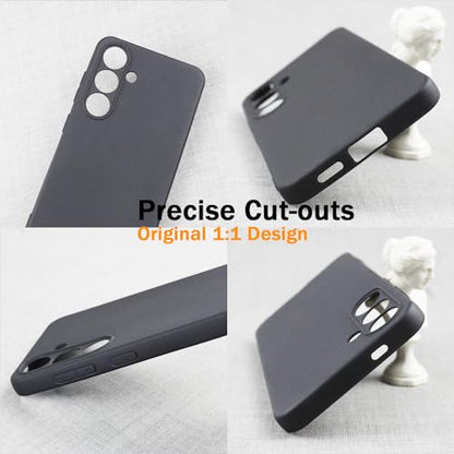 TENOC Phone Case for Samsung Galaxy S24, Black Case Anti-Fingerprint Protective Bumper Matte Cover - color: Black, size: S24