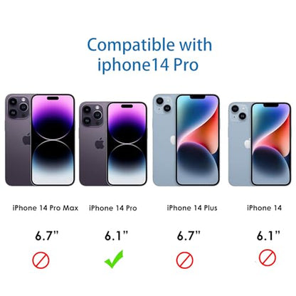 Ultra-Clear Hybrid Case Shockproof & Anti-Yellowing Phone Case | TPU + Acrylic Dual Protection | Slim Fit & Scratch-Resistant Design for iPhone 14 pro - size: iphone 14 pro