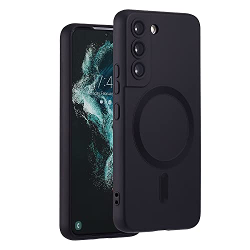 Magnetic for Samsung Galaxy S21 Plus Case,Soft Silicone Samsung Galaxy S21 Plus Phone Case with Camera Protection,Anti-Scratch Samsung S21 Plus Case Compatible with MagSafe, Black - color: Black, size: S21 Plus