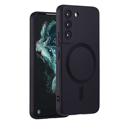 Magnetic for Samsung Galaxy S21 FE Case,Soft Silicone Samsung Galaxy S21 FE Phone Case with Camera Protection,Anti-Scratch Samsung Galaxy S21 FE Case Compatible with MagSafe, Black - color: Black, size: S21 FE