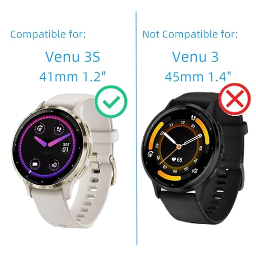 Compatible for Garmin Venu 3S / Venu 4 41mm / vivoactive 6 / vivoactive 5 Screen Protector (4 Pack) Smart Watch Flexible Full Coverage TPU Clear Film (Venu 3S) - size: Venu 4 41mm / Venu 3S / vívoactive 6