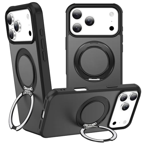 360°Magnetic Swivel Ring for iPhone 17 Pro Case-Black - color: Black, size: iPhone 17 Pro