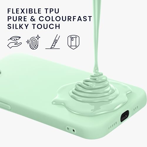 kwmobile Case Compatible with Apple iPhone 17e / iPhone 16e Case - Soft Slim Protective TPU Silicone Cover - Mint Matte - color: mint matte