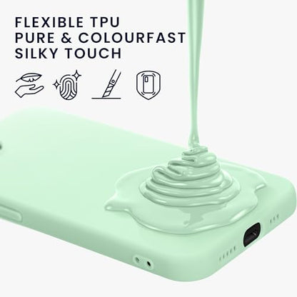 kwmobile Case Compatible with Apple iPhone 17e / iPhone 16e Case - Soft Slim Protective TPU Silicone Cover - Mint Matte - color: mint matte