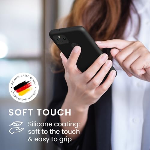 kwmobile Case Compatible with Google Pixel 5 Case - Slim Protective TPU Silicone Phone Cover - Black Matte
