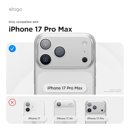 elago Tempered Glass Screen Protector for iPhone 17 Pro Max Clear | Case Friendly, 9H Surface Hardness, Anti-Fingerprint, Shatter-Proof, Scratch Protection, Bubble-Free - size: iPhone 17 Pro Max