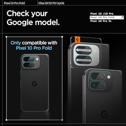 Spigen Glas.tR EZ FIT Optik Camera Lens Protector for Pixel 10 Pro Fold - size: Pixel 10 Pro Fold