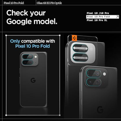 Spigen Glas.tR EZ FIT Optik Camera Lens Protector for Pixel 10 Pro Fold - size: Pixel 10 Pro Fold
