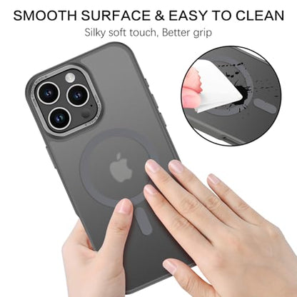 BENTOBEN Magnetic for iPhone 16 Pro Max Case,(Compatible with MagSafe) (Military Grade Drop Protection) Slim Translucent Matte Shockproof with Anti-Fingerprint Phone Case 6.9",Gray - color: Gray