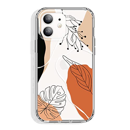 GYZYA for iPhone 12 Mini Case 5.4 Inch Clear with Design, Protective Slim TPU Cover + Shockproof Bumper for Women and Girls (Art Painting) - color: Art 02, size: iPhone 12 mini (5.4 inch)