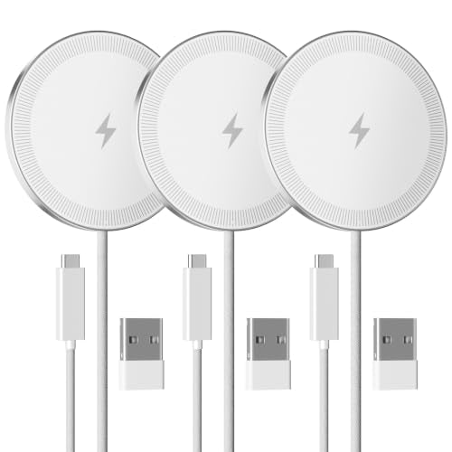 15W Magnetic Fast Charging Pad, Wireless Charger for Apple MagSafe - color: White*3