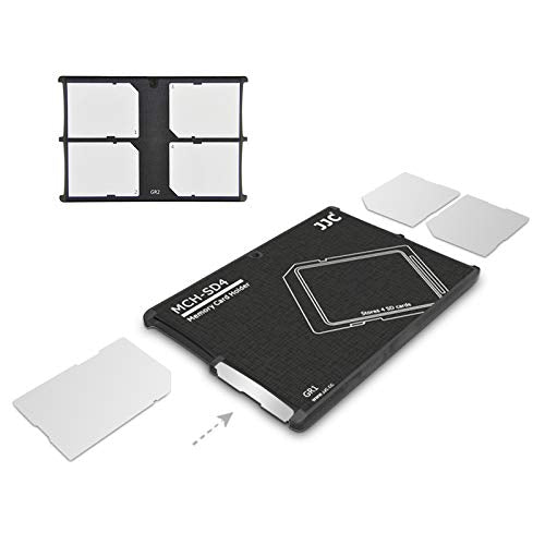 4 Slot SD Card Holder Case Storage Organizer, Slim Ultra-Thin SDHC SDXC Box - color: 4 SD Card Slots