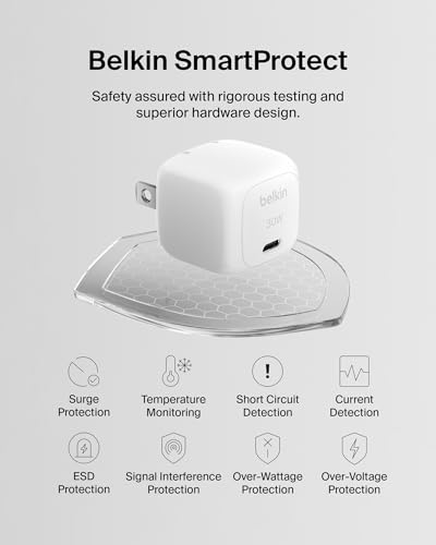Belkin 30W Compact USB C Charger Block, Fast Charging for Travel - style: 30W