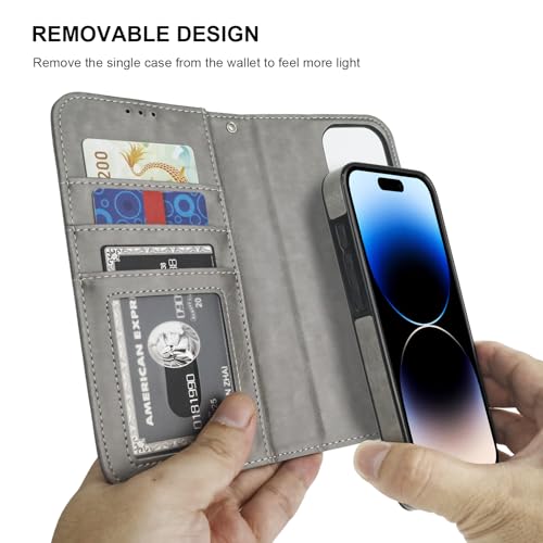 Bocasal for MagSafe Wallet Case Card Holder for iPhone 14 Pro Max Grey - color: Gray for MagSafe