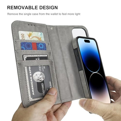 Bocasal for MagSafe Wallet Case Card Holder for iPhone 14 Pro Max Grey - color: Gray for MagSafe