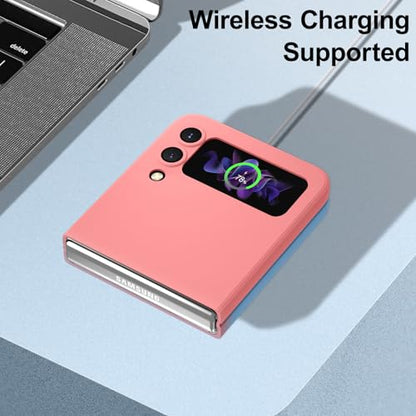Compatible with Galaxy Z Flip 4 Case, Magnetic Gradient Color | Soft TPU Phone Cover with Camera Lens Protector Cover for Galaxy Z Flip 4 6.7 Inch, Pink to Blue Gradient(10-10) - color: Pink & Blue
