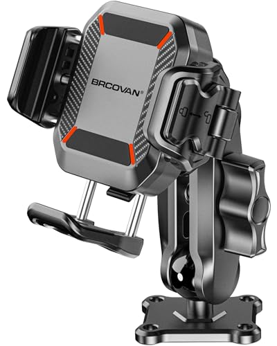 BRCOVAN Anti-Theft Phone Mount Holder with Vibration Dampener, 1s Locking