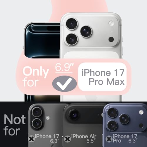 JETech Silicone Case for iPhone 17 Pro Max, Light Pink | Silky Soft Touch, Shockproof Protection, Scratch Resistant, Microfiber Lining - color: Light Pink, size: iPhone 17 Pro Max