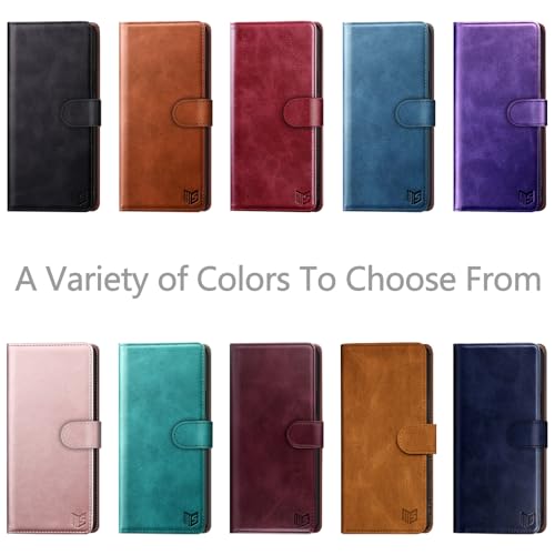 SUANPOT Compatible with Samsung Galaxy S26 Wallet case with RFID Blocking Credit Card Holder,Flip Book PU Leather Protective Cover Women Men for Samsung S26 Phone case Red - color: Red, size: Samsung Galaxy S26
